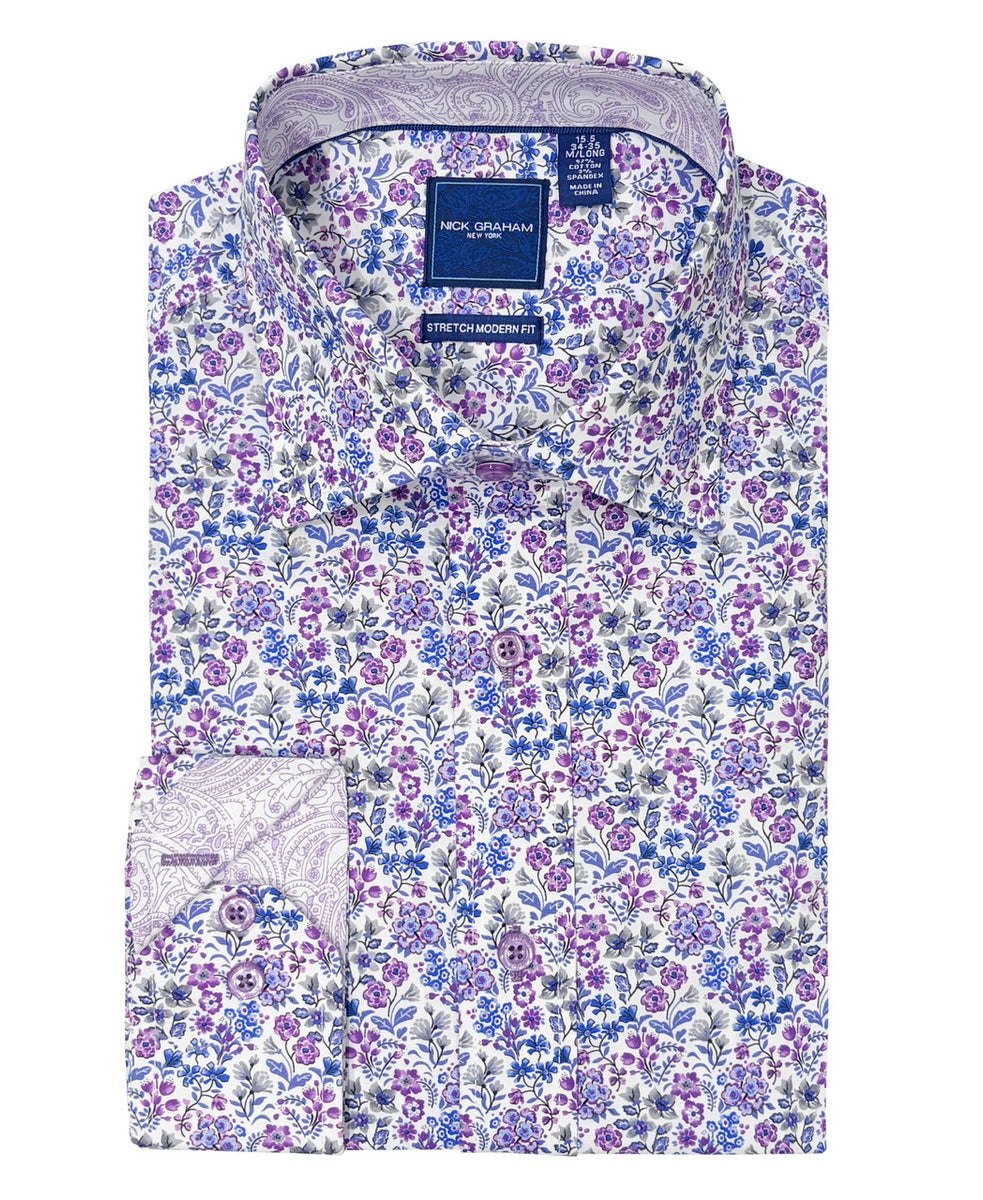 nick graham dress shirts Brighton Floral Dress Shirt