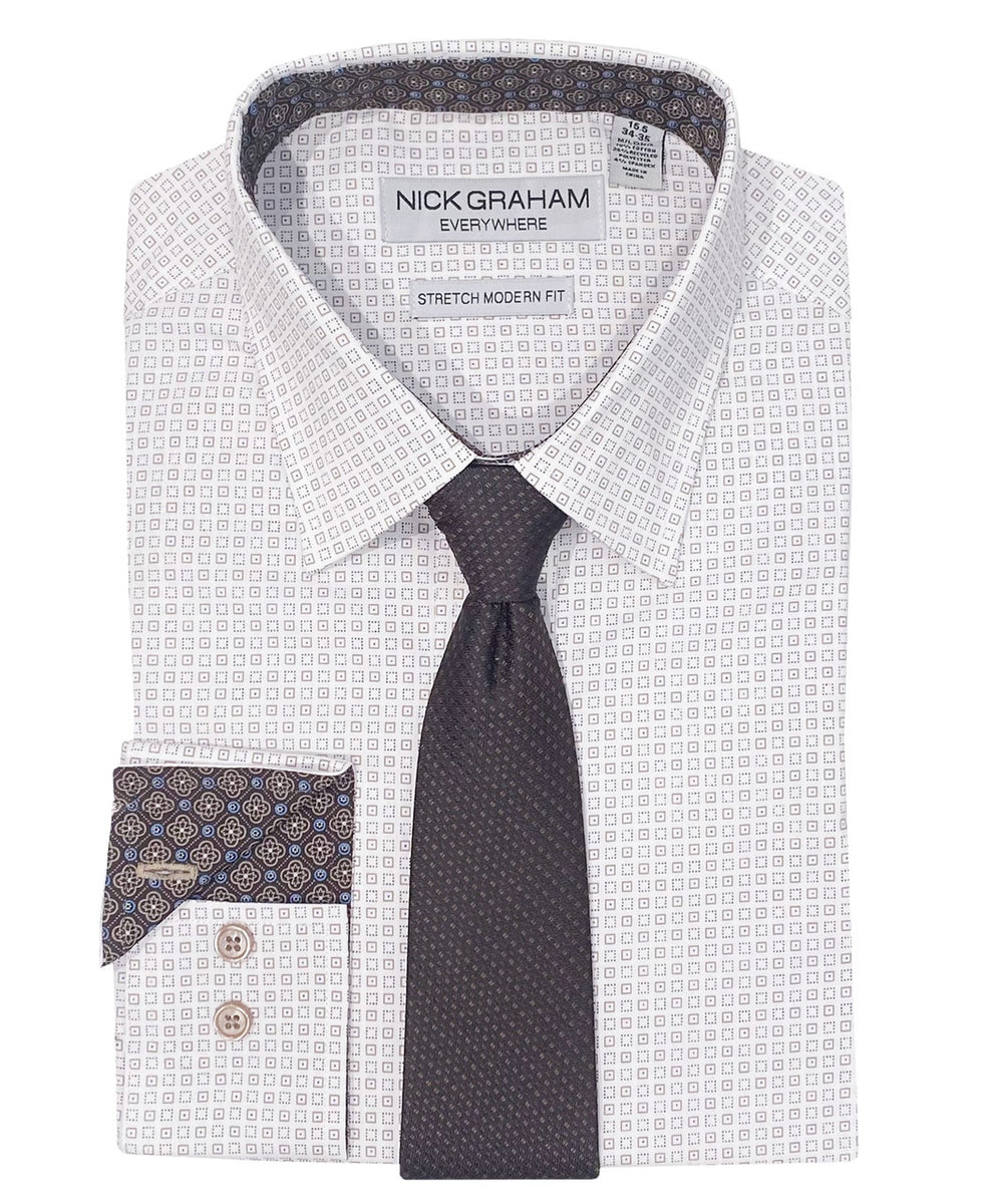 boxed dress shirts with ties Men's Stand Collar Breathable Dress Shirt with Tie Spring Season Gift Box Packaging
