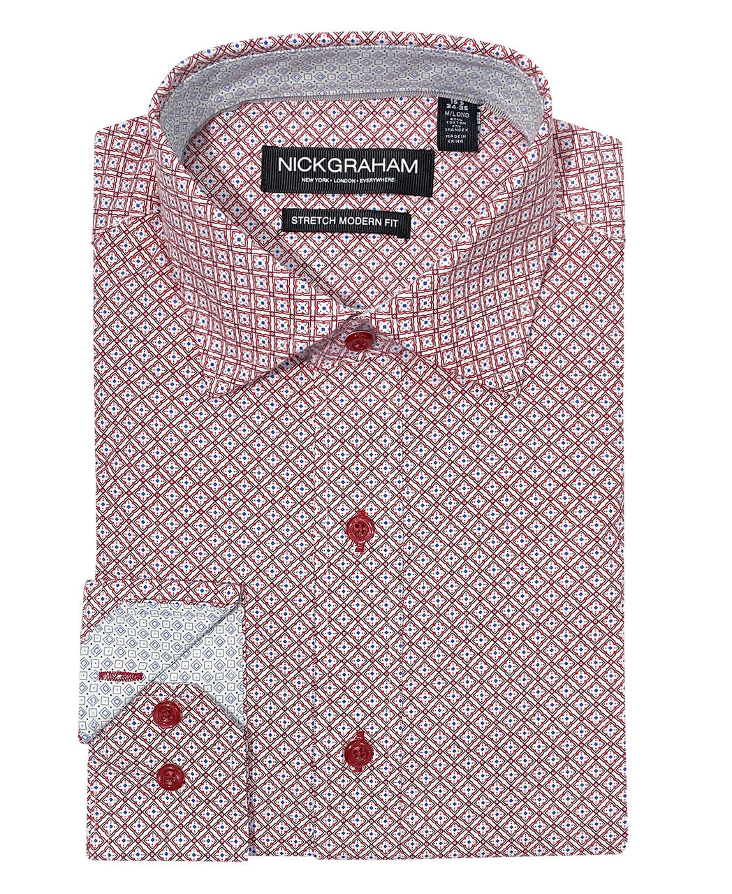 Mosaic Tile Neat Dress Shirt – nickgraham.com