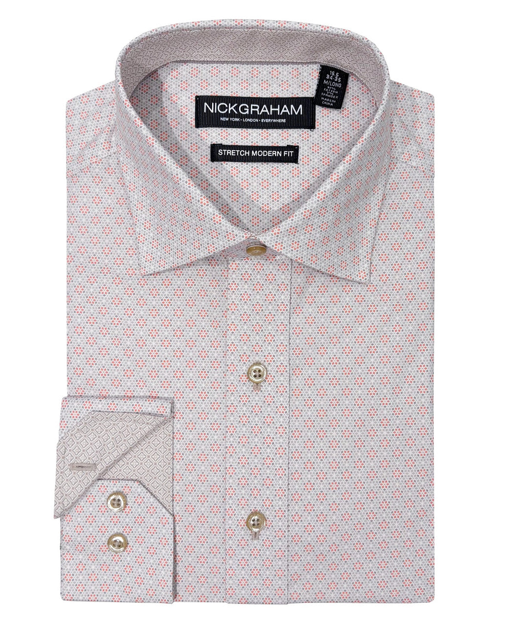 nick graham dress shirts Long Sleeve Solid Traveler Shirt for Men, Wrinkle Free Men's Dress Shirt with Performance Fabric : Clothing, Shoes & Jewelry button it up and go Nick Graham Men's Botanical Floral